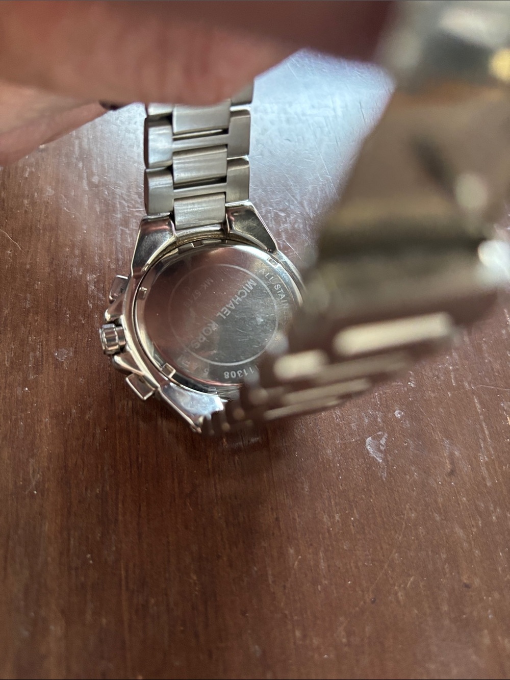 Michael Kors Silver Stainless Steel Chronograph Watch - Picture 2 of 2